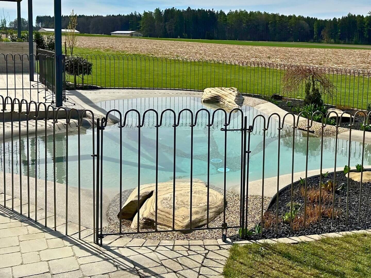 Tuer für Steckzaun Vienna Eisen roh