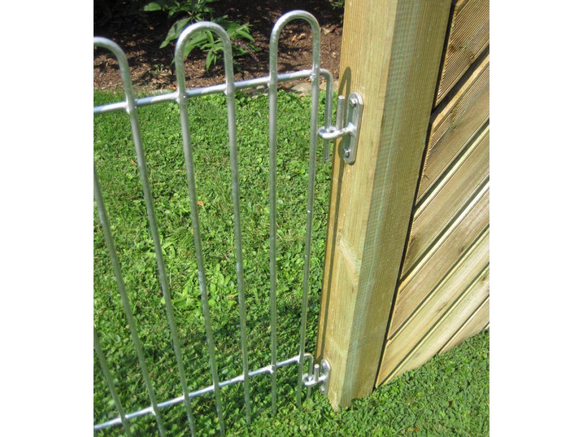 wandhalter_zaun_steckzaun Wandhalter für mobilen Kleintierzaun Salzburg in Eisen feuerverzinkt