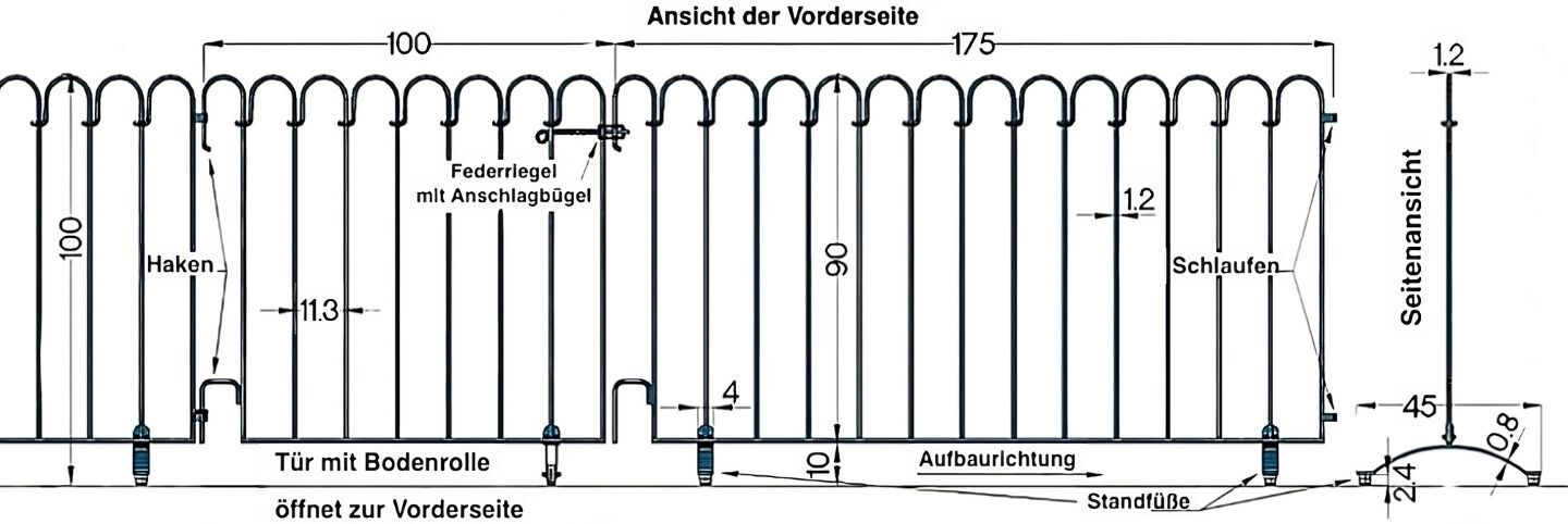 Datenblatt Poolzaun bzw. Stellzaun Poolfix