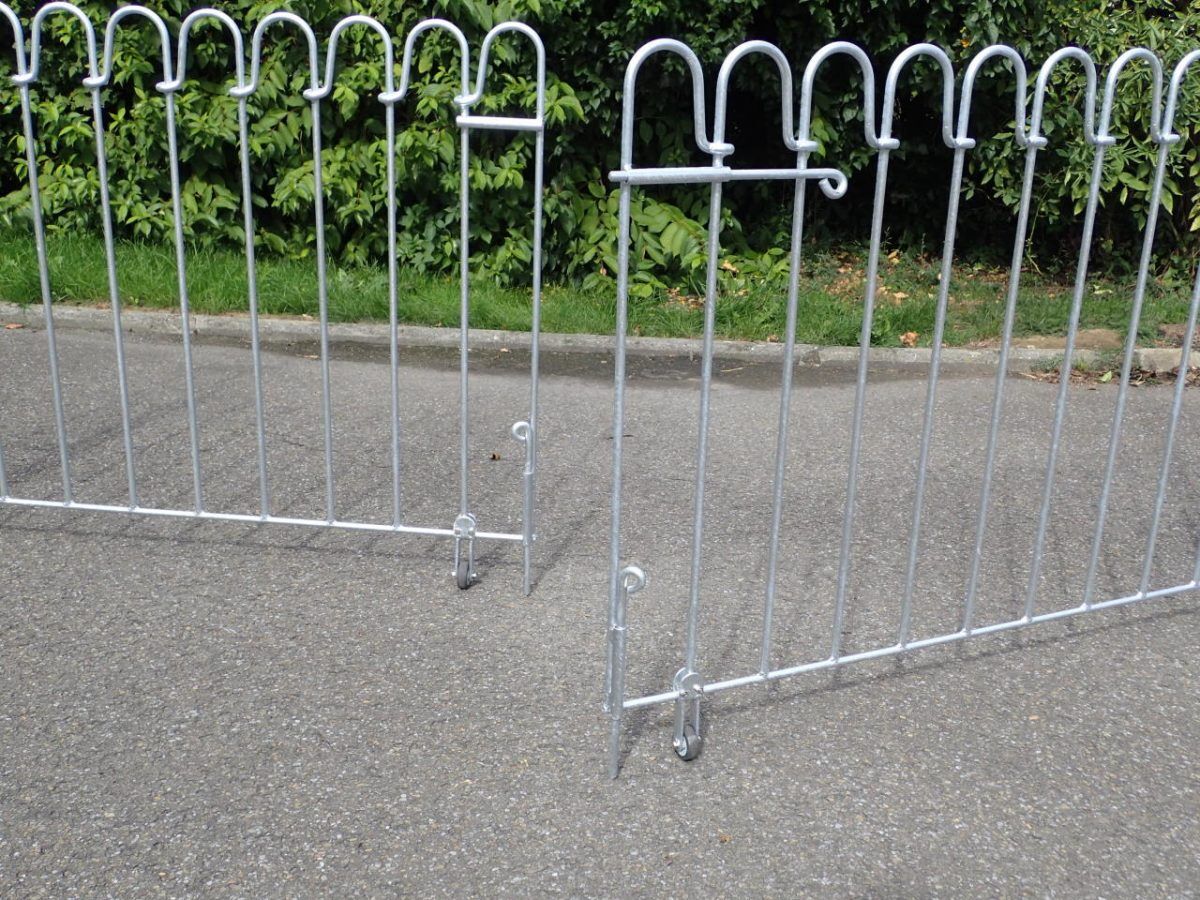 doppeltor_steckzaun_3 Doppelflügelige Tür Vienna 100 in Eisen feuerverzinkt