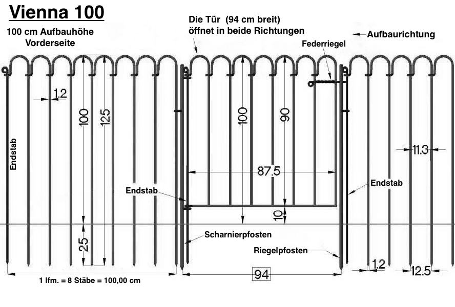 Datenblatt Steckzaun Vienna 100