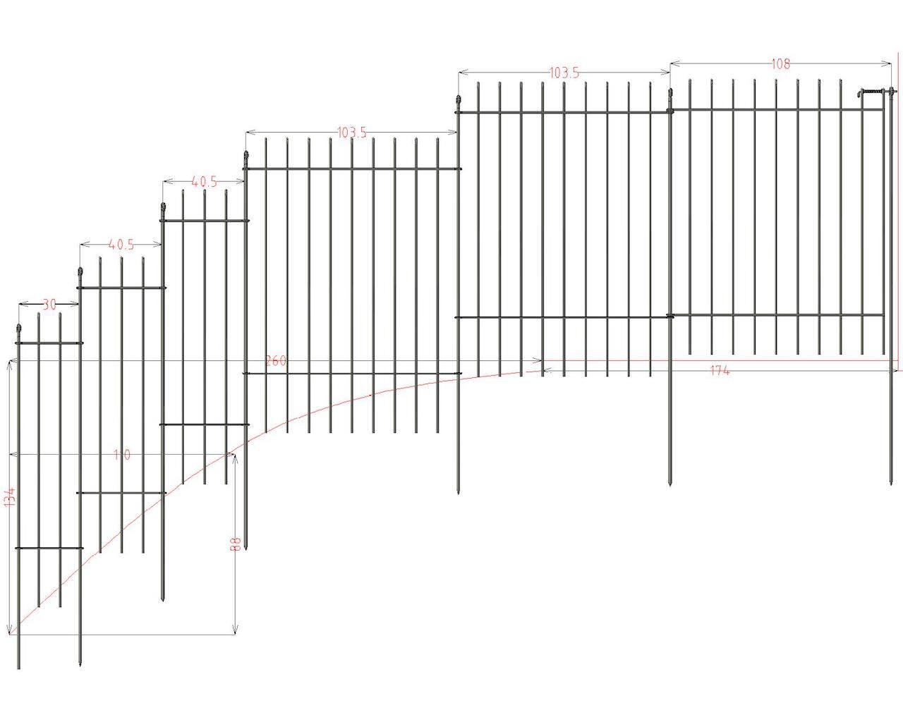 Gartenzaun auf Gefälle aufgestellt Gartenzaun auf Gefälle aufgestellt