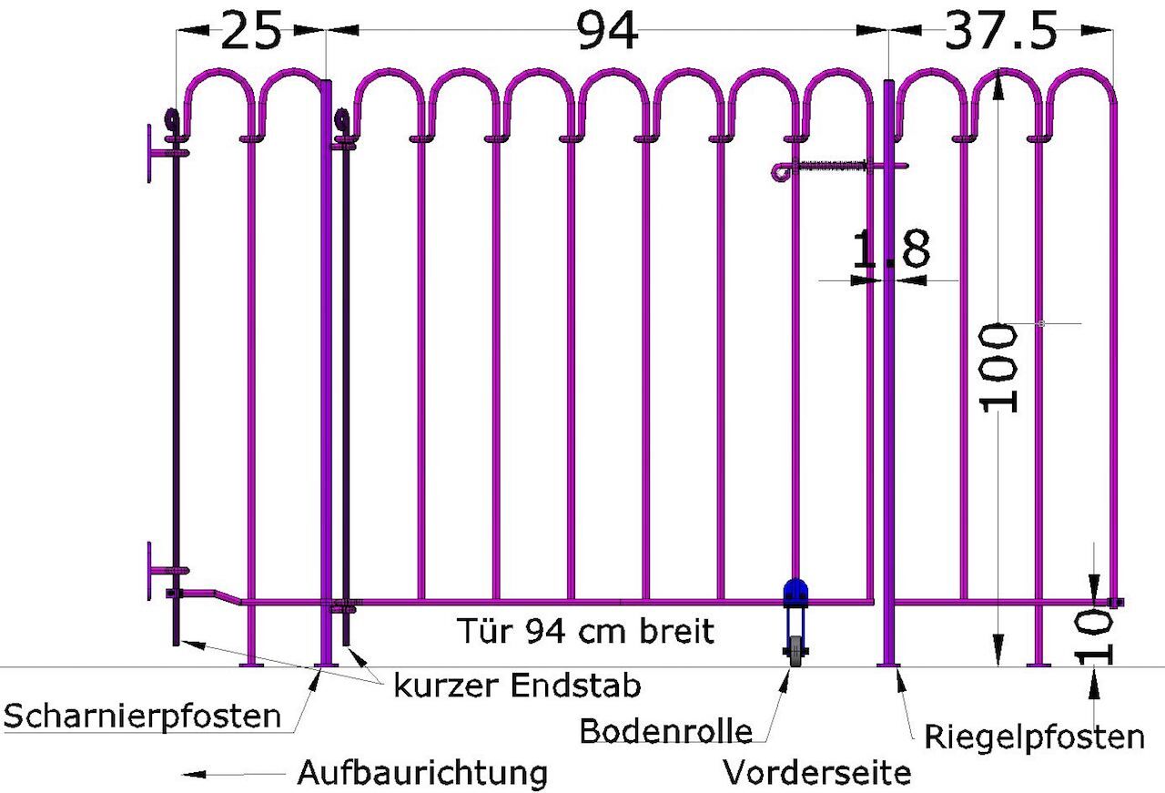 Tür zwischen 2 Terrassenelementen