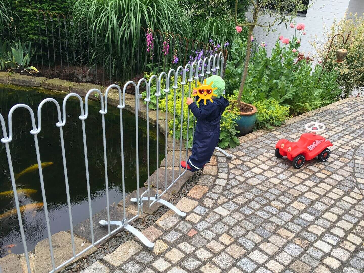 Stellzaun Poolfix zur Teichabsicherung Stellzaun Poolfix zur Teichabsicherung