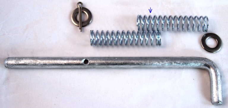 Federriegel-verzinkt-Zaun Federriegel in Eisen feuerverzinkt mit verzinkter Feder