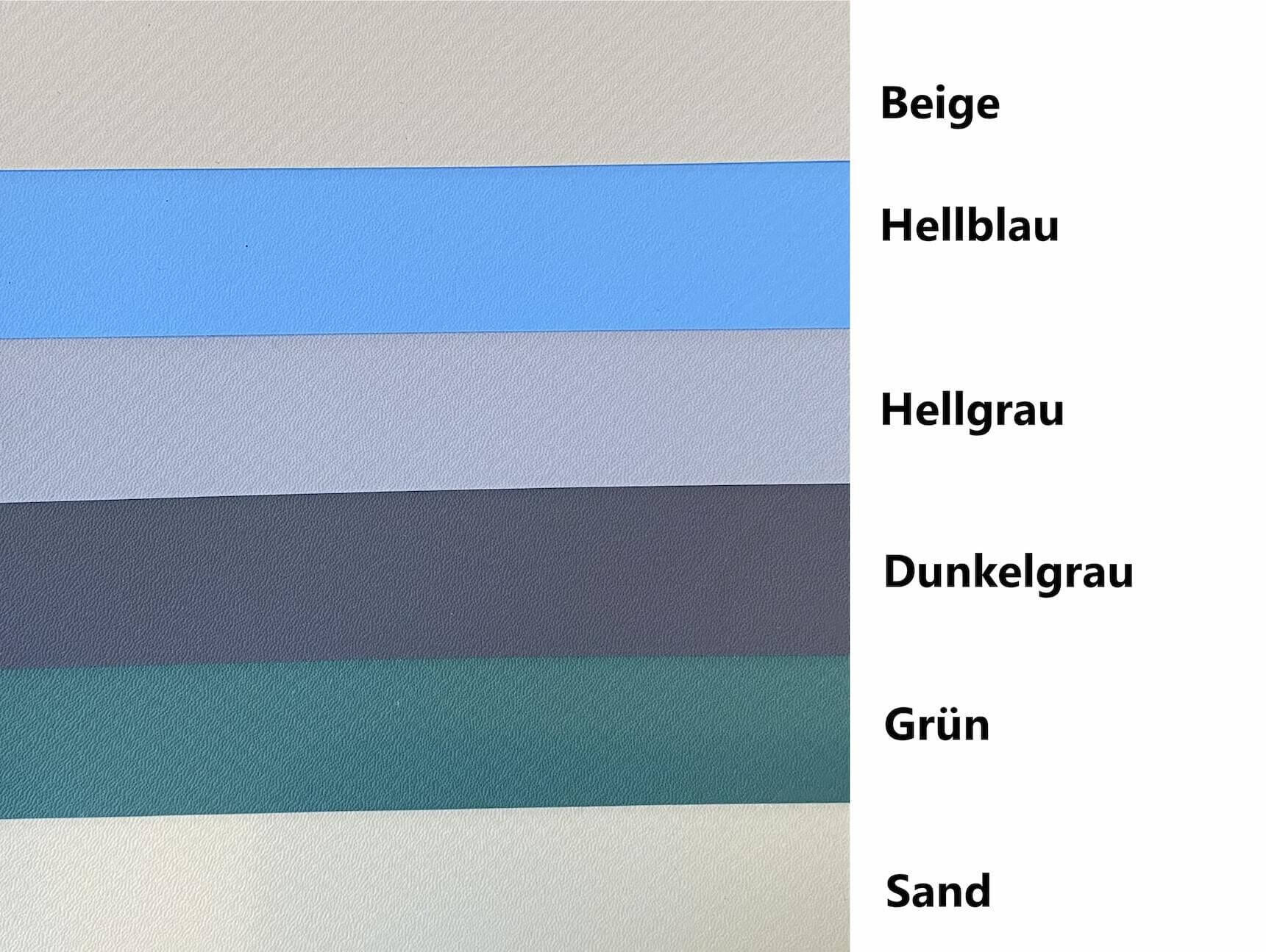 Farben der Poolabdeckungen