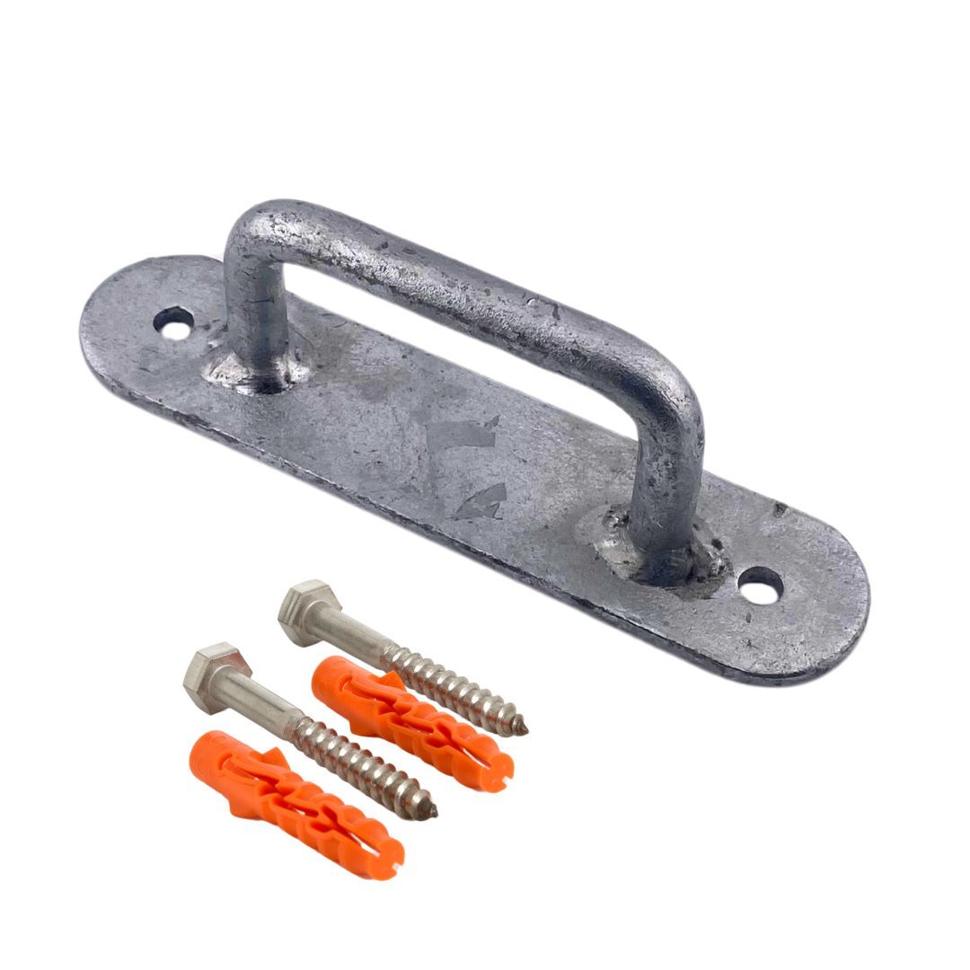 Riegel-Wandhalter fuer die Tuer Poolfix in Eisen feuerverzinkt