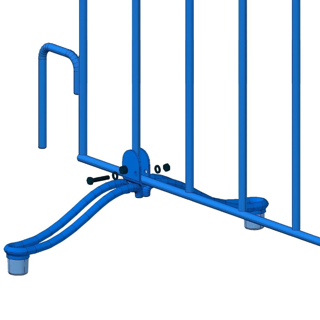 Montage des Standfusses mittels 2 Schrauben Montage des Standfusses mittels 2 Schrauben