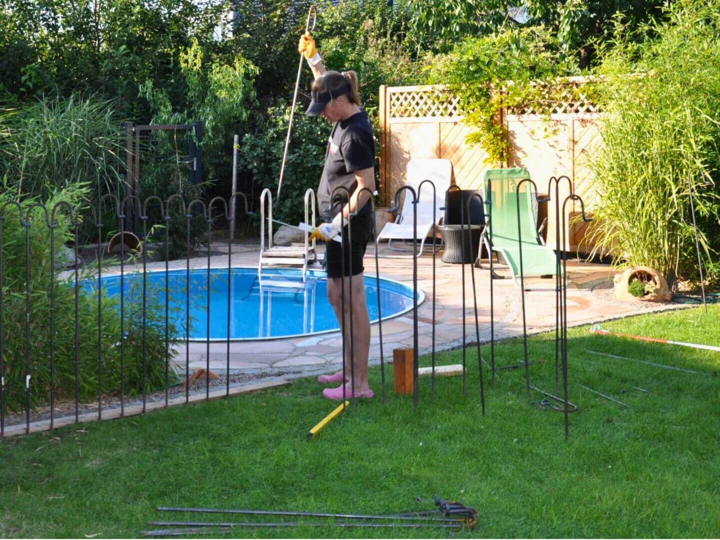 einfacher Aufbau des Steckzaun Vienna einfacher Aufbau des Steckzaun Vienna