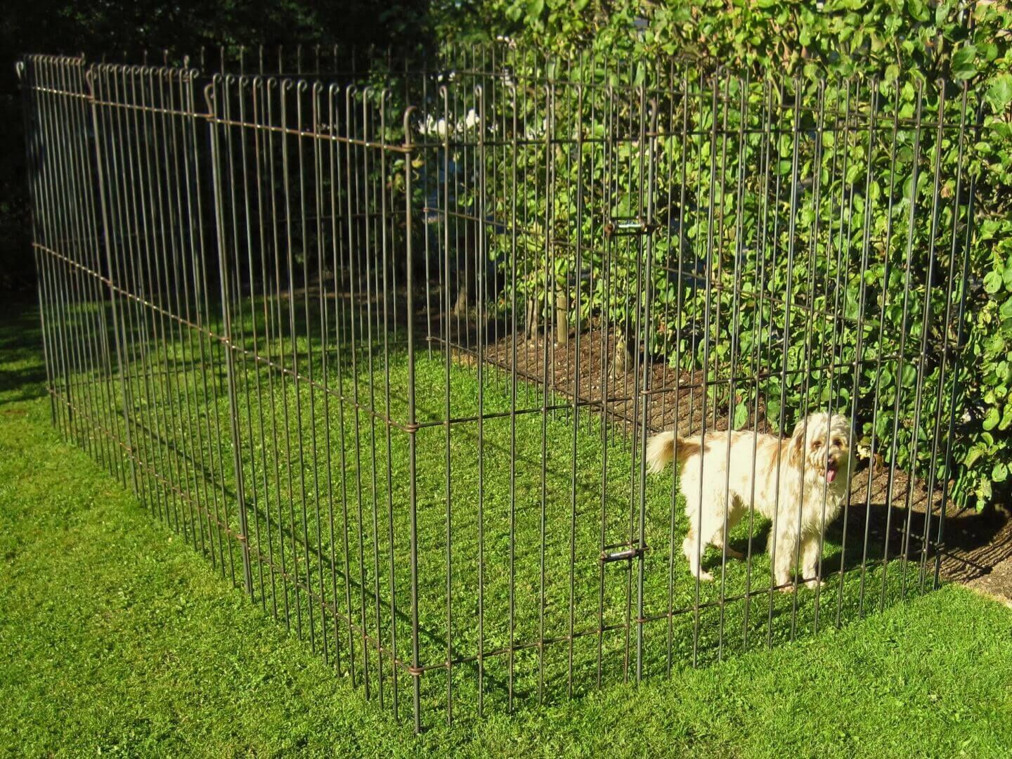 flexibler Hundezaun Graz 195 in Eisen roh flexibler Hundezaun Graz 195 in Eisen roh