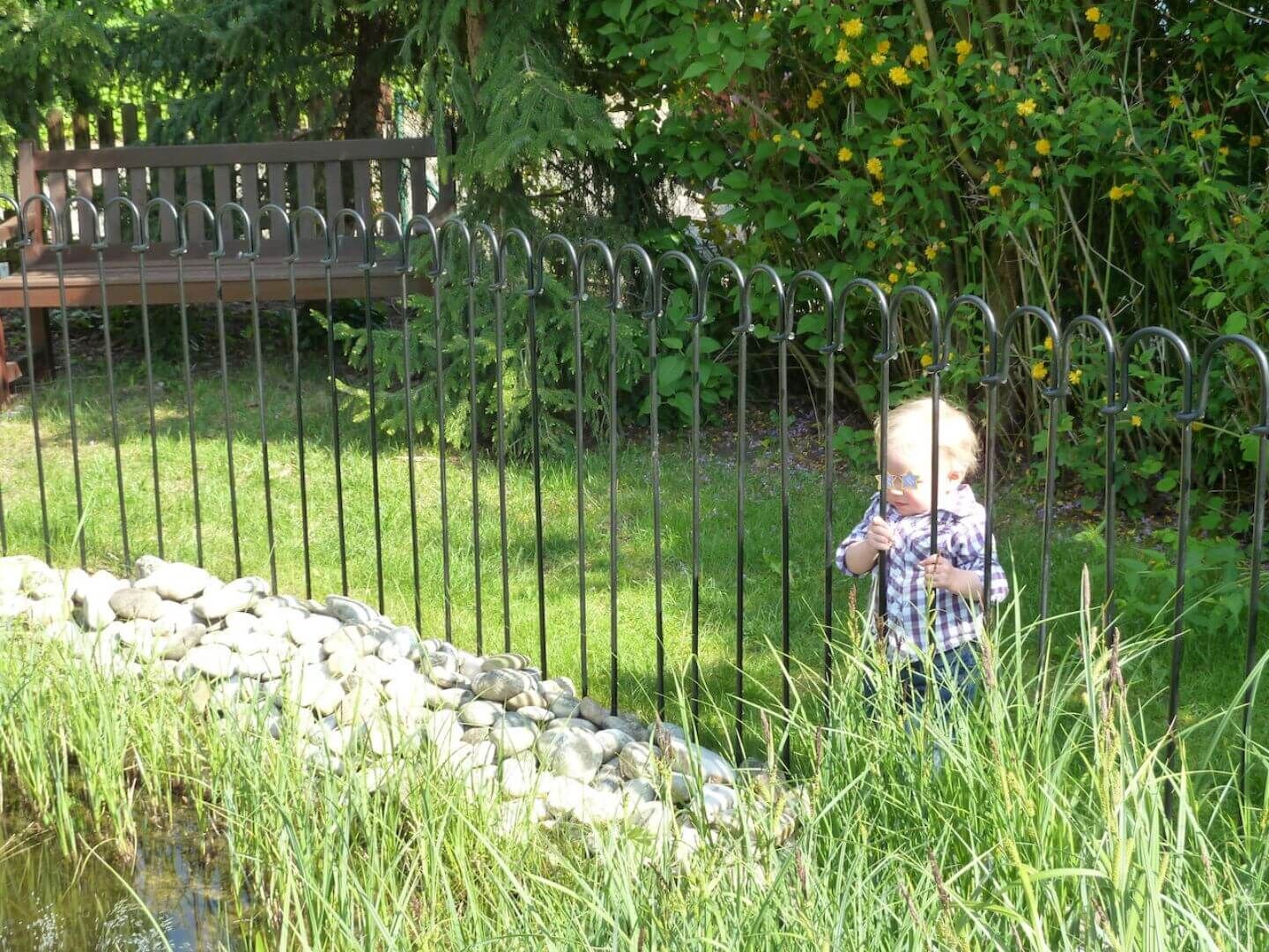 flexibler Teichzaun - Steckzaun Vienna 100 Eisen roh flexibler Teichzaun - Steckzaun Vienna 100 Eisen roh