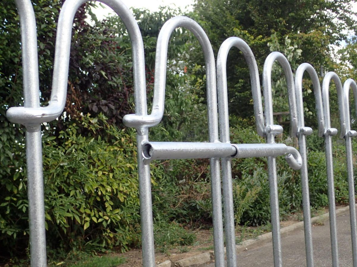 doppeltor_steckzaun_6 Doppelflügelige Tür Vienna 100 in Eisen feuerverzinkt