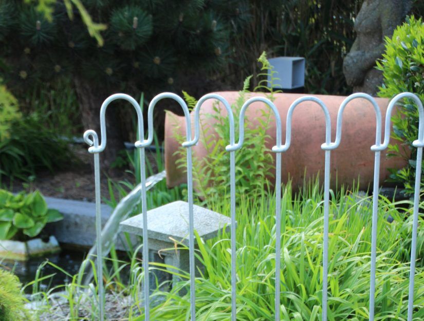 endstab_teichzaun_2 Endstab Steckzaun Vienna Eisen feuerverzinkt zur Befestigung des letzen Stabes