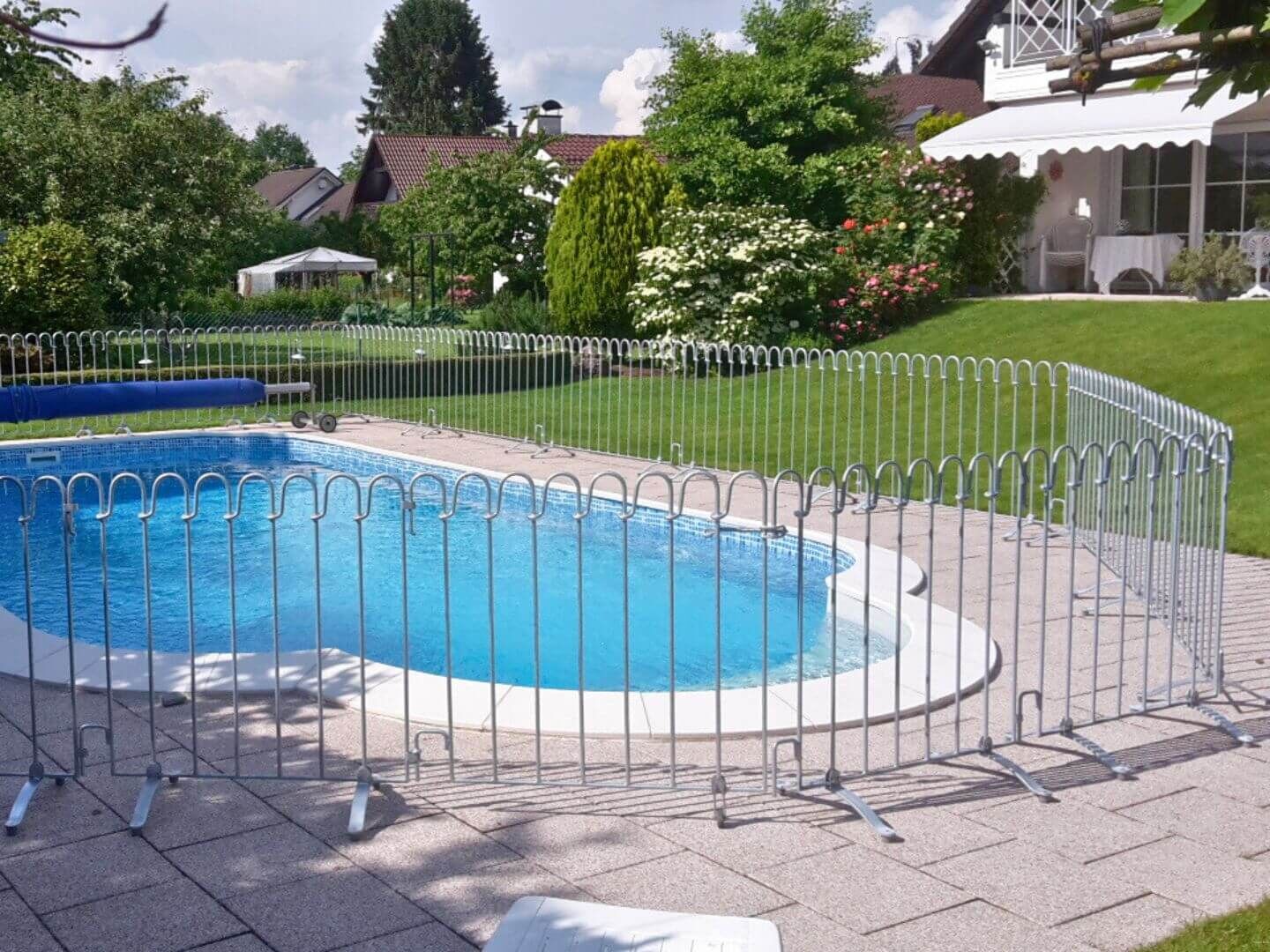 Stellzaun Poolfix in feuerverzinkt Stellzaun Poolfix in feuerverzinkt
